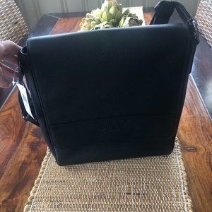 COACH Houston Map Bag In Signature Leather NWT